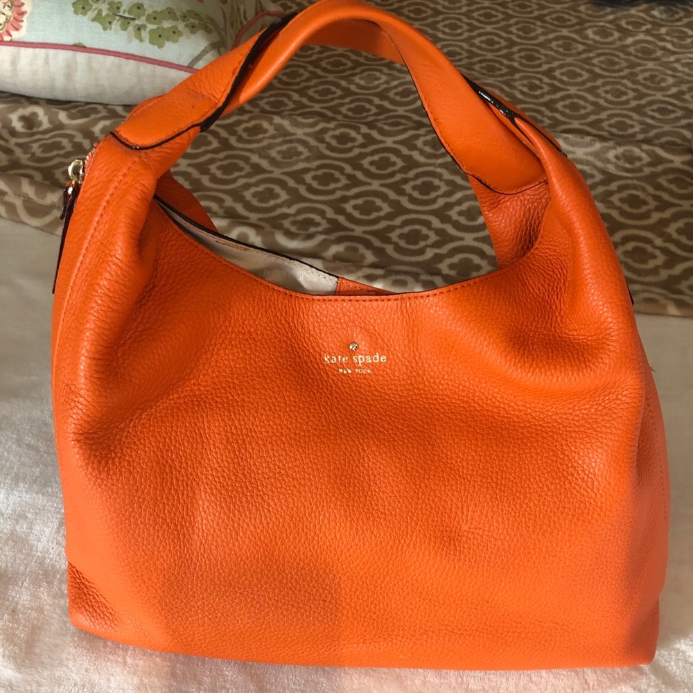 Kate Spade Orange Pebbled Leather Bag
